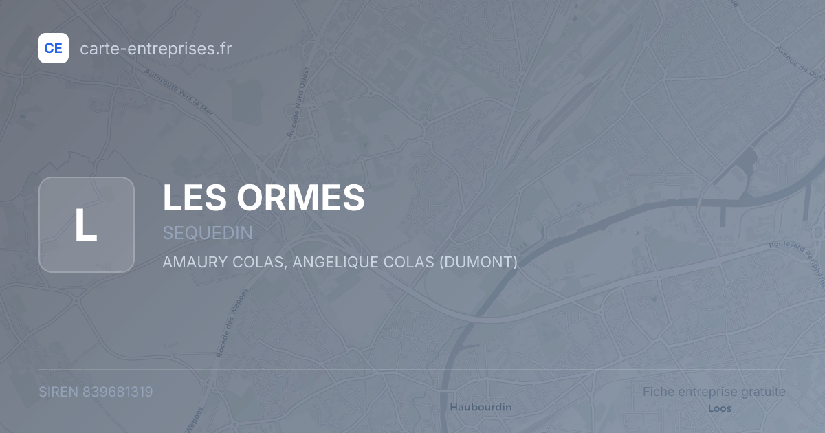 LES ORMES — 839681319 — fiche entreprise