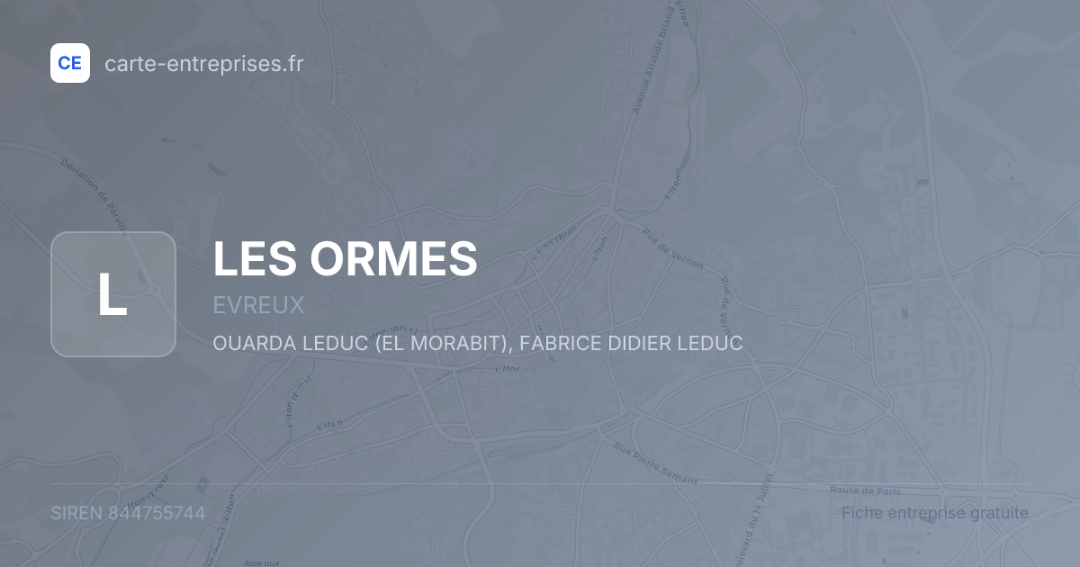 LES ORMES — 844755744 — fiche entreprise
