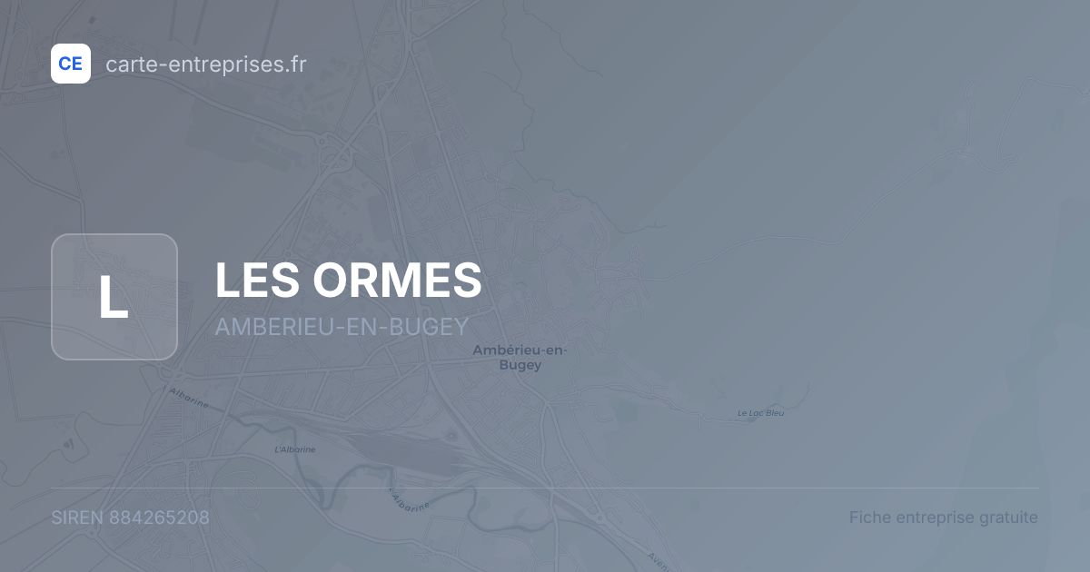 LES ORMES — 884265208 — fiche entreprise