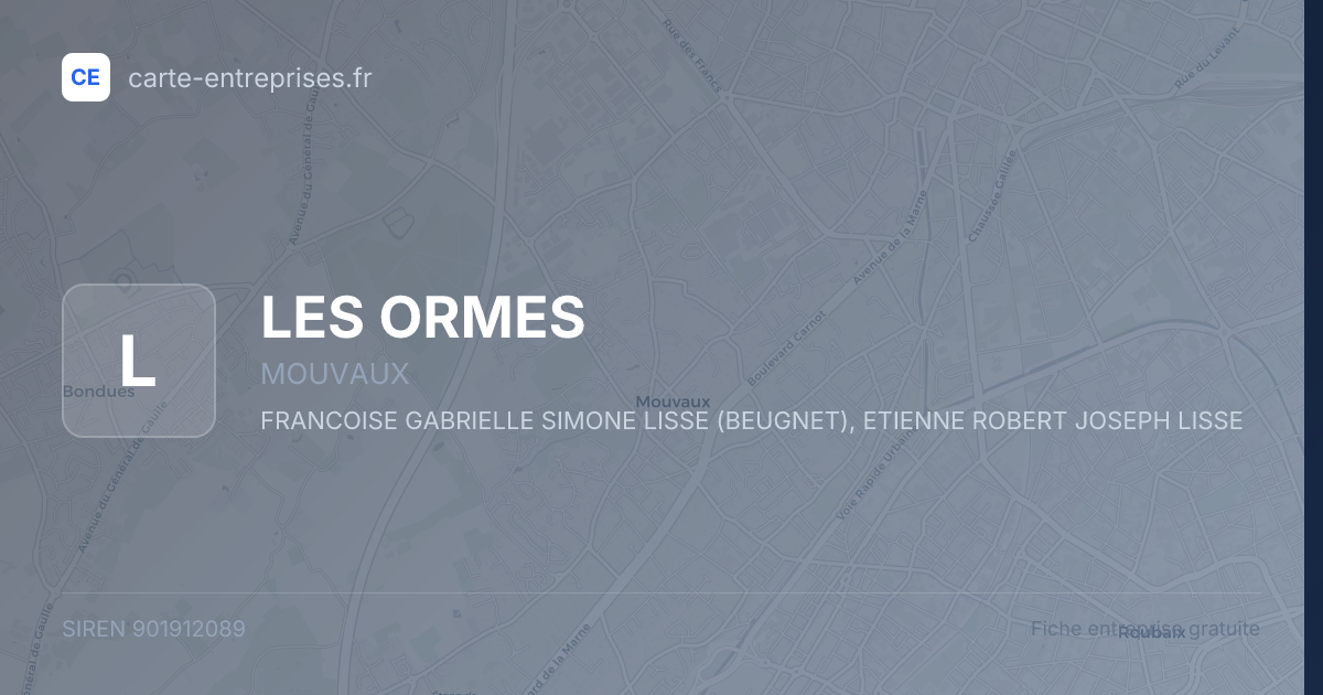 LES ORMES — 901912089 — fiche entreprise