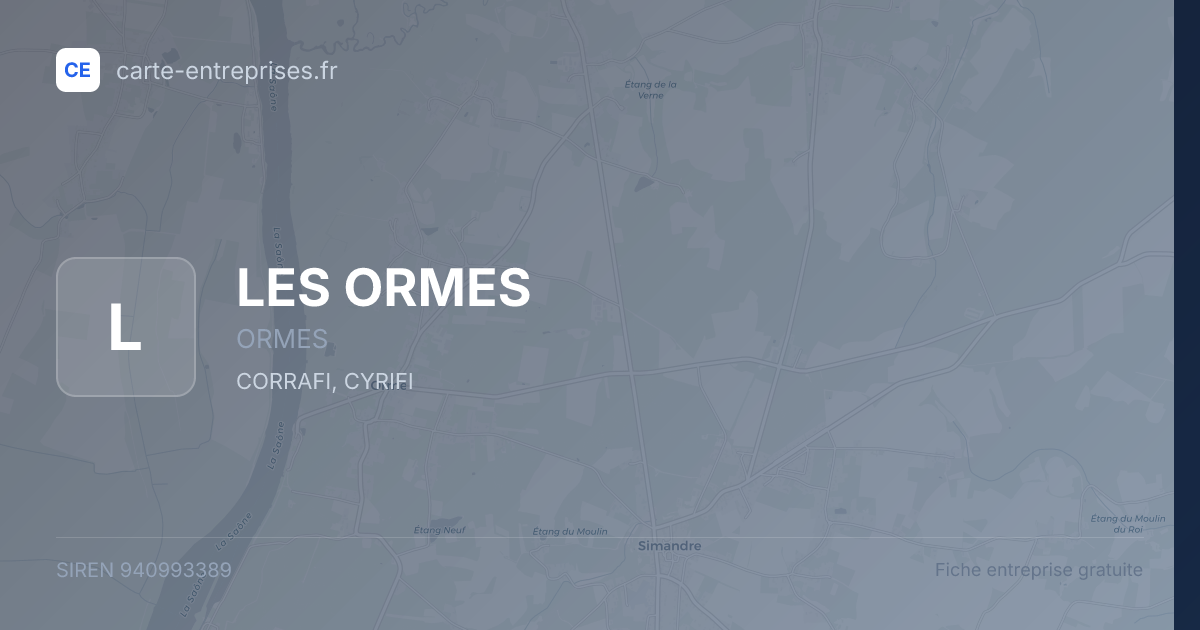 LES ORMES — 940993389 — fiche entreprise