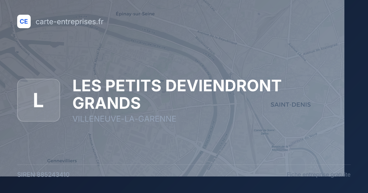 LES PETITS DEVIENDRONT GRANDS — 885243410 — fiche entreprise
