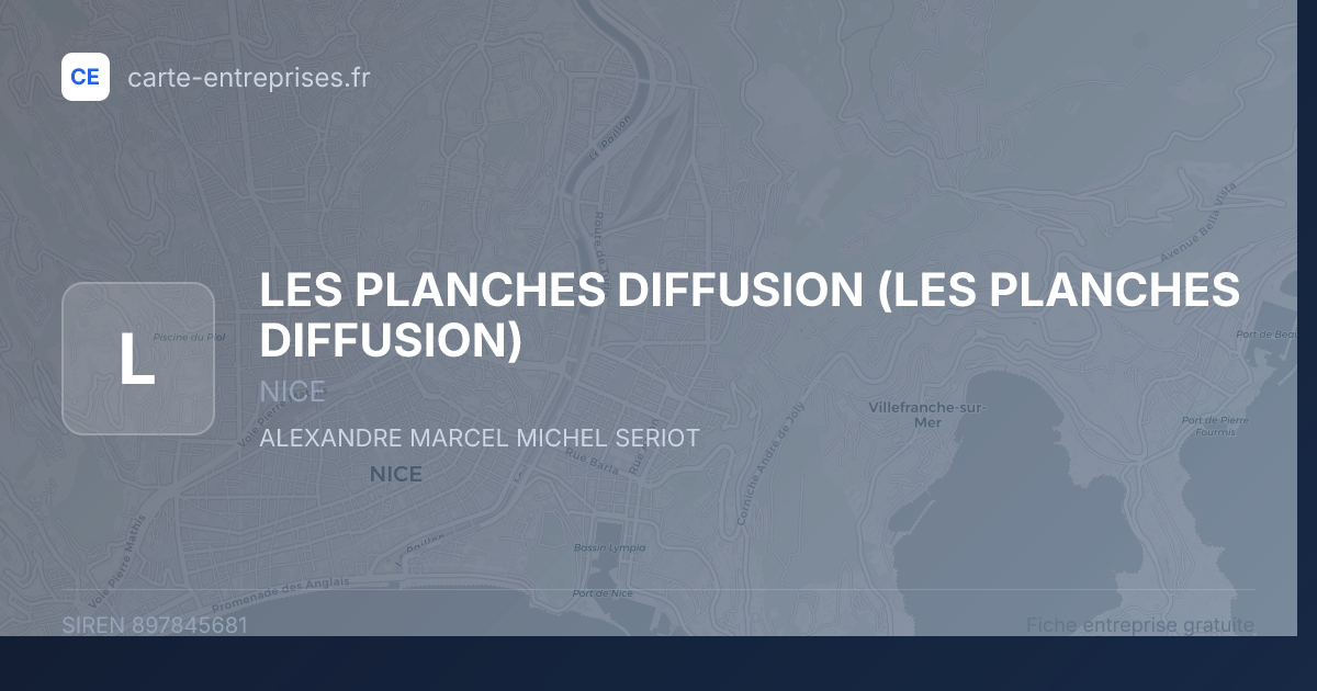 LES PLANCHES DIFFUSION — 897845681 — fiche entreprise
