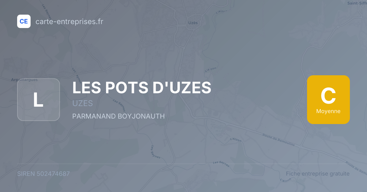 LES POTS D'UZES — 502474687 — fiche entreprise