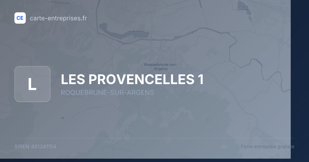 LES PROVENCELLES 1 — 481341154 — fiche entreprise