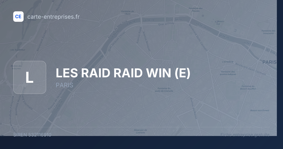 LES RAID RAID WIN (E) — 532116910 — fiche entreprise