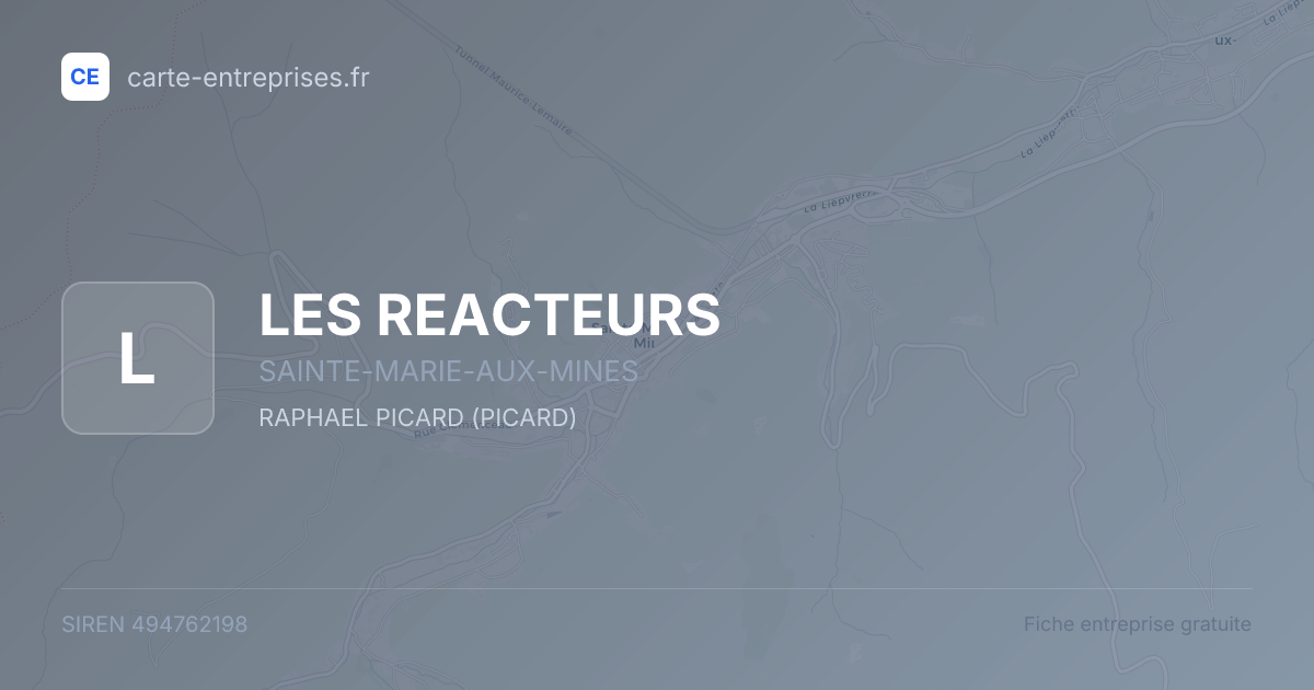 LES REACTEURS — 494762198 — fiche entreprise