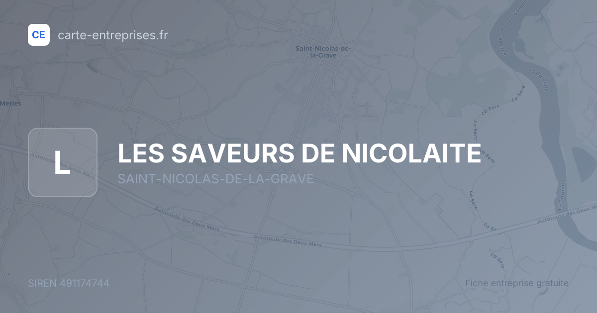 LES SAVEURS DE NICOLAITE — 491174744 — fiche entreprise