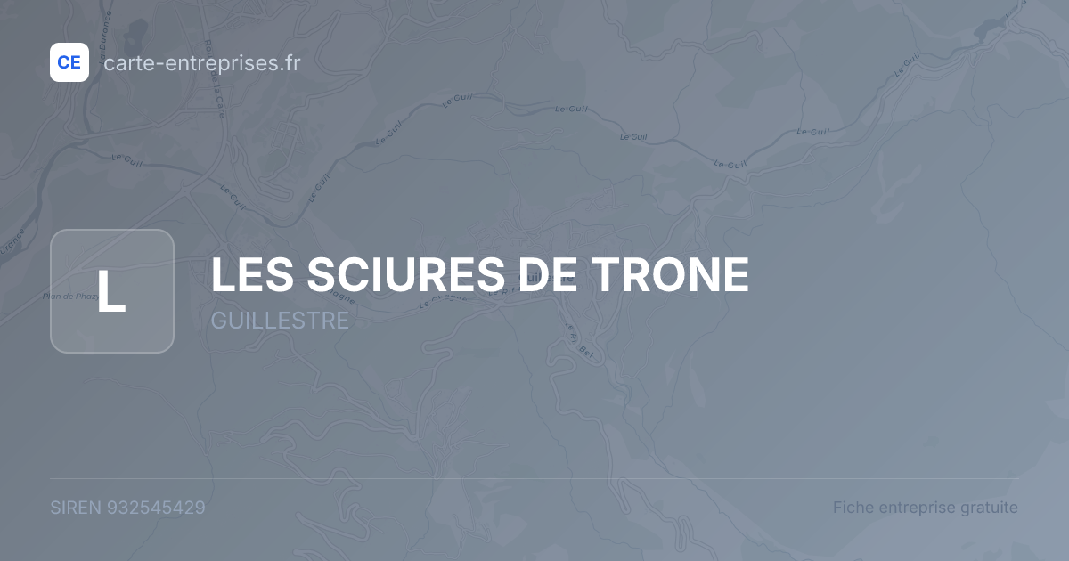 LES SCIURES DE TRONE — 932545429 — fiche entreprise