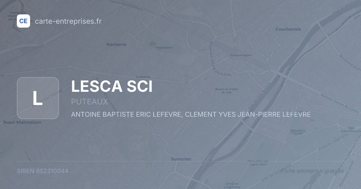 LESCA SCI — 852310044 — fiche entreprise