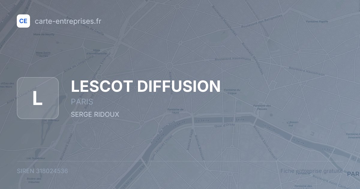 LESCOT DIFFUSION — 318024536 — fiche entreprise