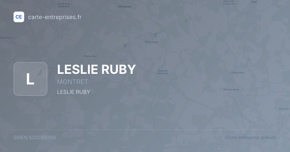 LESLIE RUBY — 520289299 — fiche entreprise