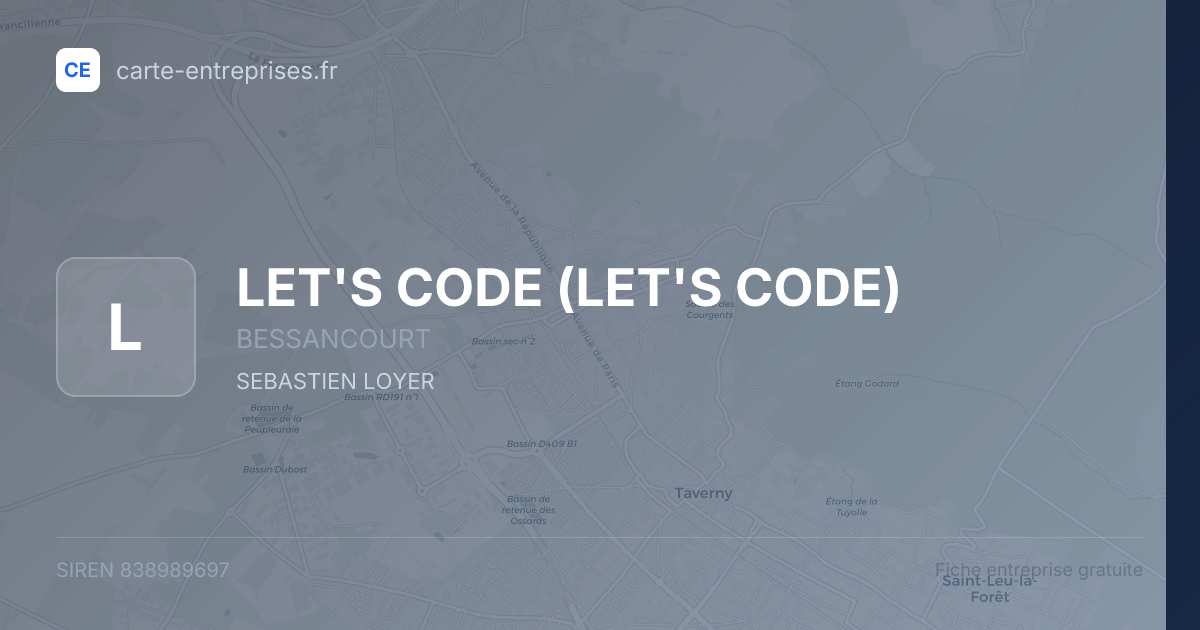 LET'S CODE — 838989697 — fiche entreprise