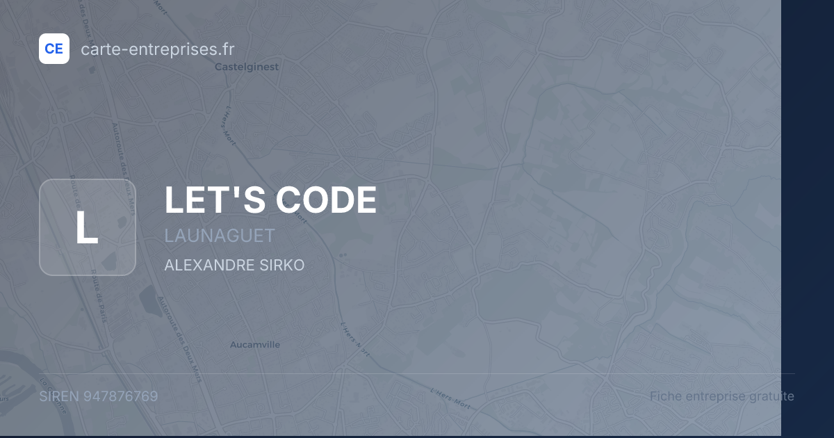 LET'S CODE — 947876769 — fiche entreprise