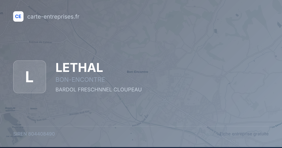 LETHAL — 804408490 — fiche entreprise