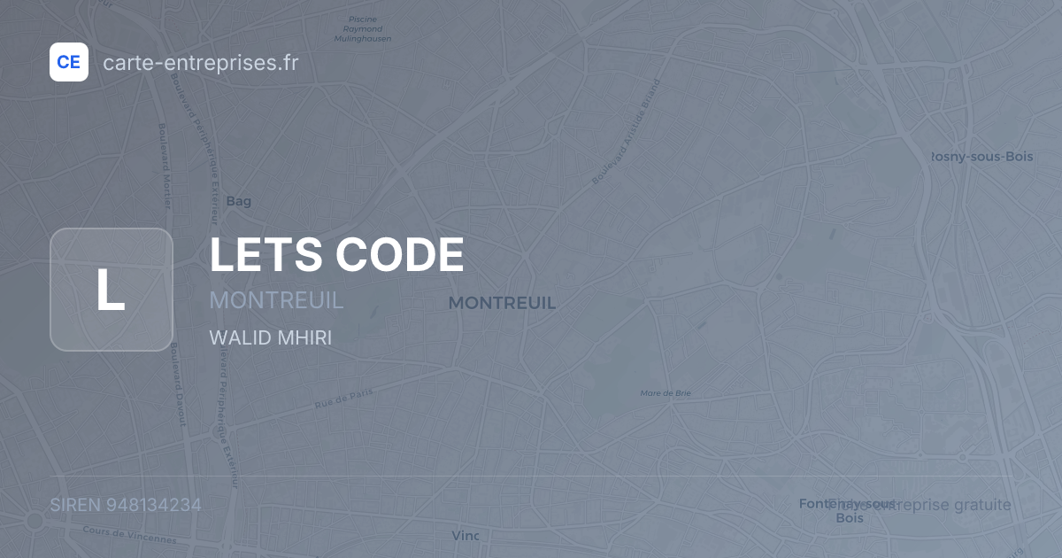 LETS CODE — 948134234 — fiche entreprise