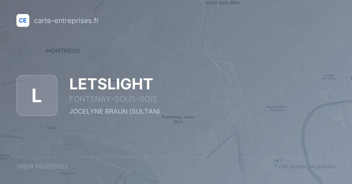 LETSLIGHT — 893072033 — fiche entreprise