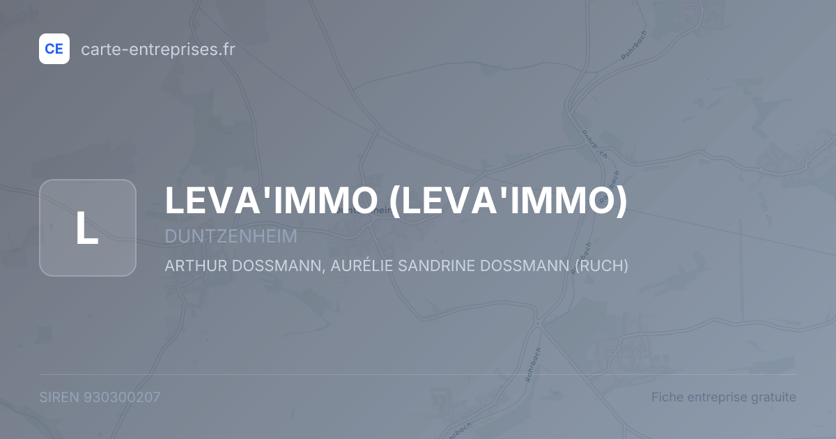 LEVA'IMMO — 930300207 — fiche entreprise