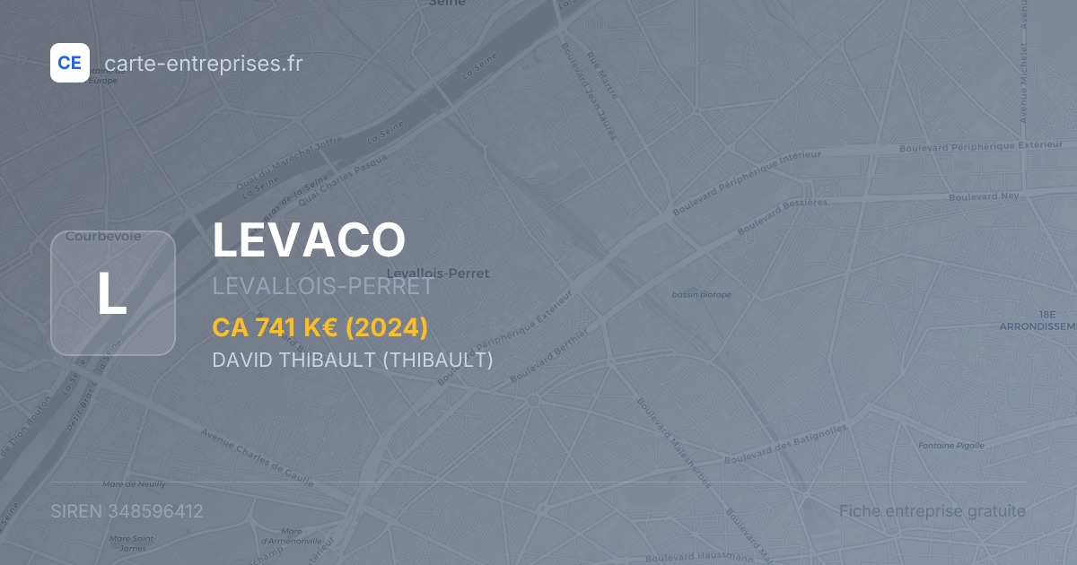 LEVACO — 348596412 — fiche entreprise