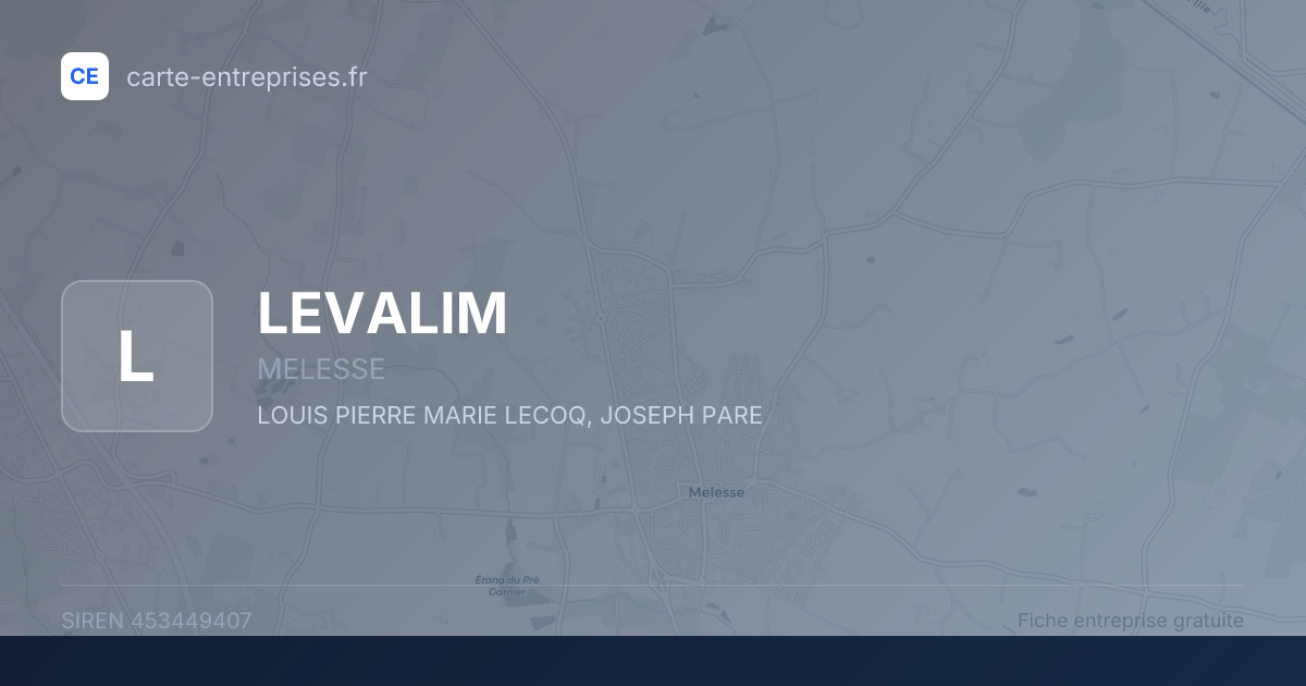 LEVALIM — 453449407 — fiche entreprise