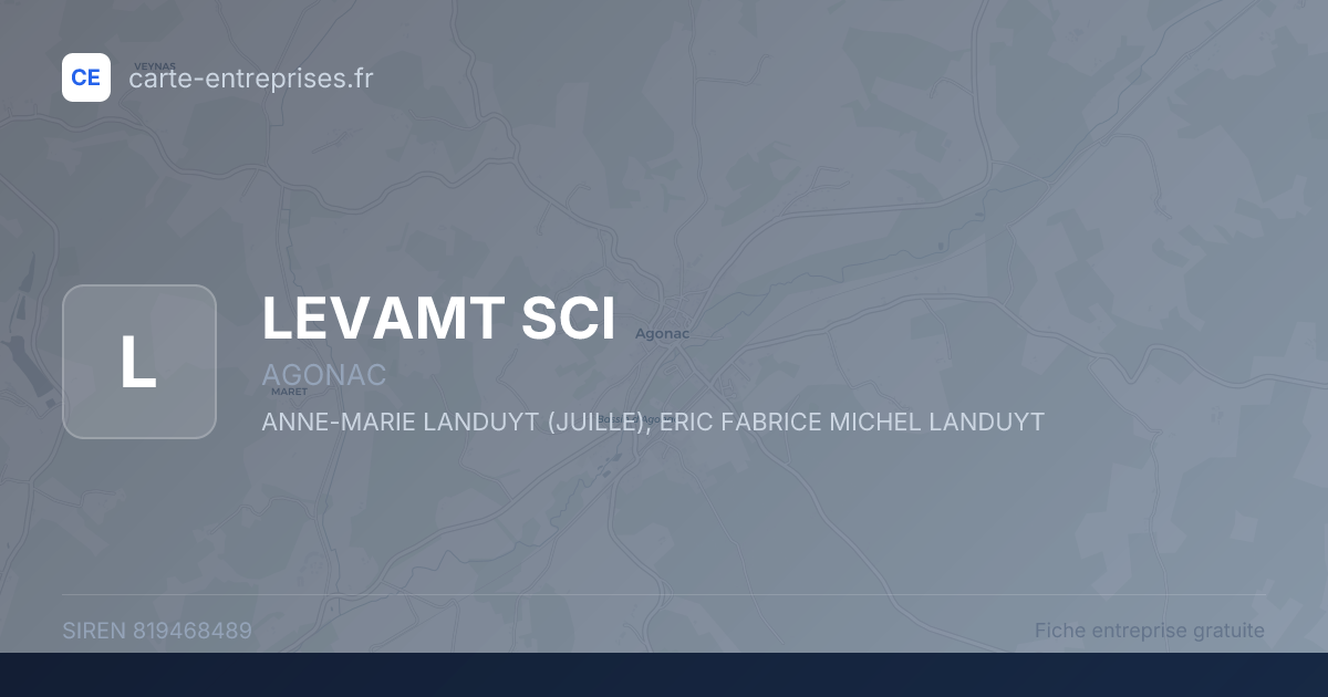 LEVAMT SCI — 819468489 — fiche entreprise
