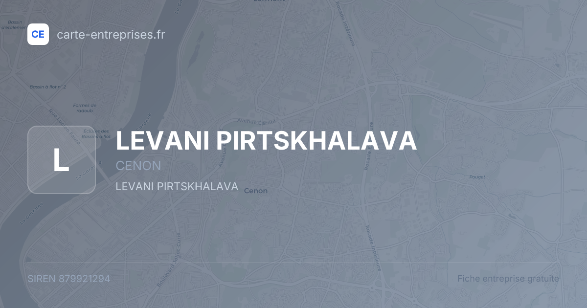 LEVANI PIRTSKHALAVA — 879921294 — fiche entreprise