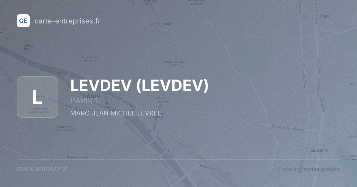 LEVDEV — 891648230 — fiche entreprise