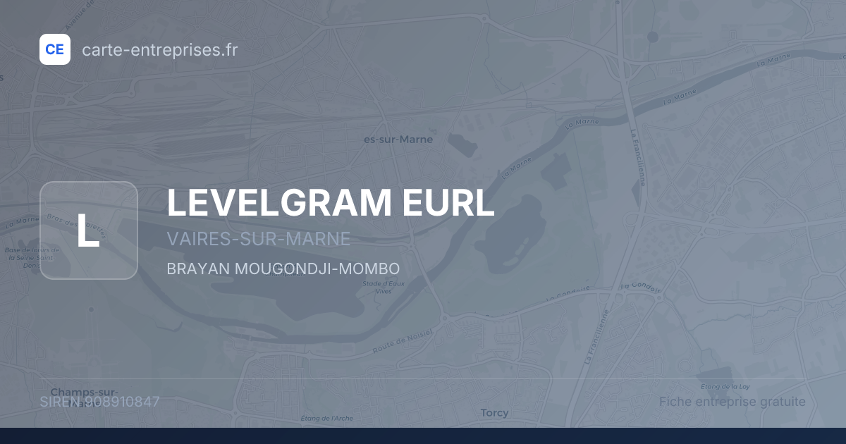 LEVELGRAM EURL — 908910847 — fiche entreprise