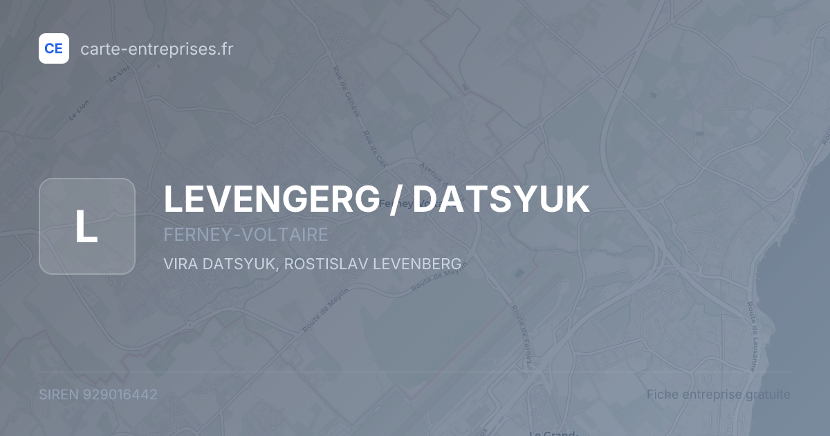 LEVENGERG / DATSYUK — 929016442 — fiche entreprise