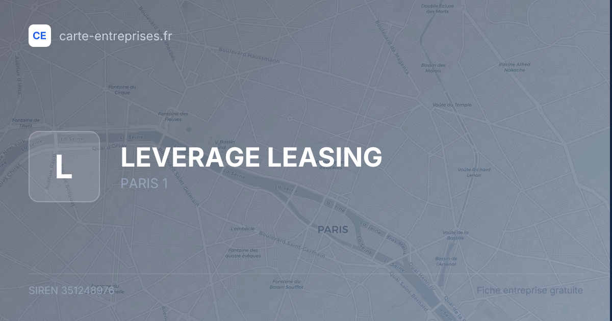LEVERAGE LEASING — 351248976 — fiche entreprise