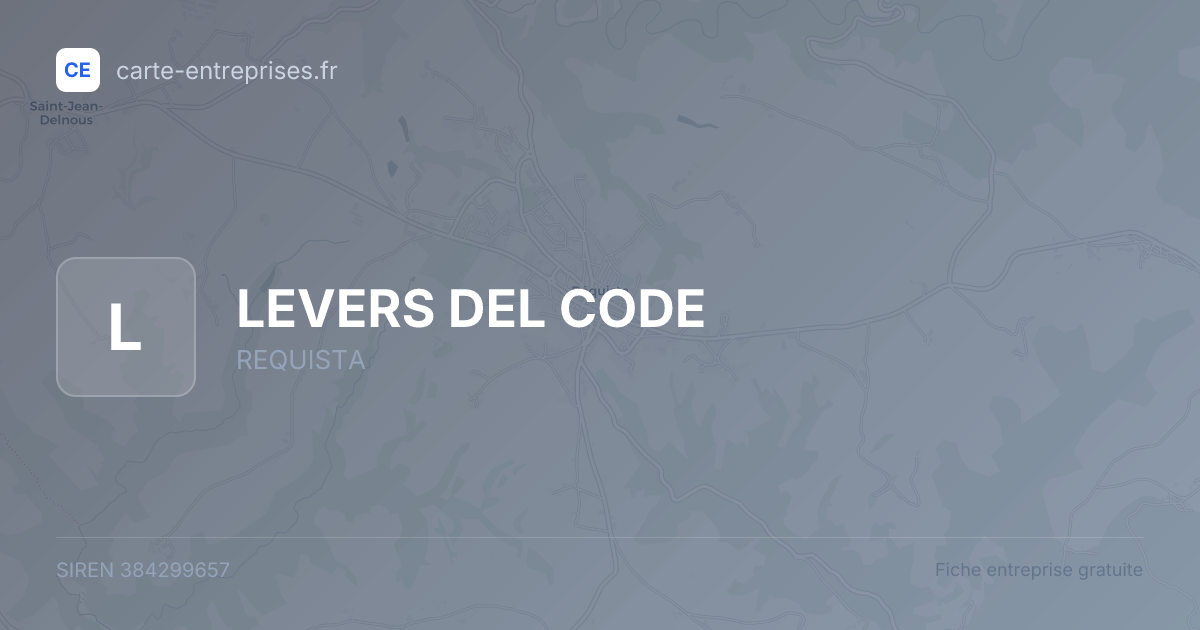LEVERS DEL CODE — 384299657 — fiche entreprise