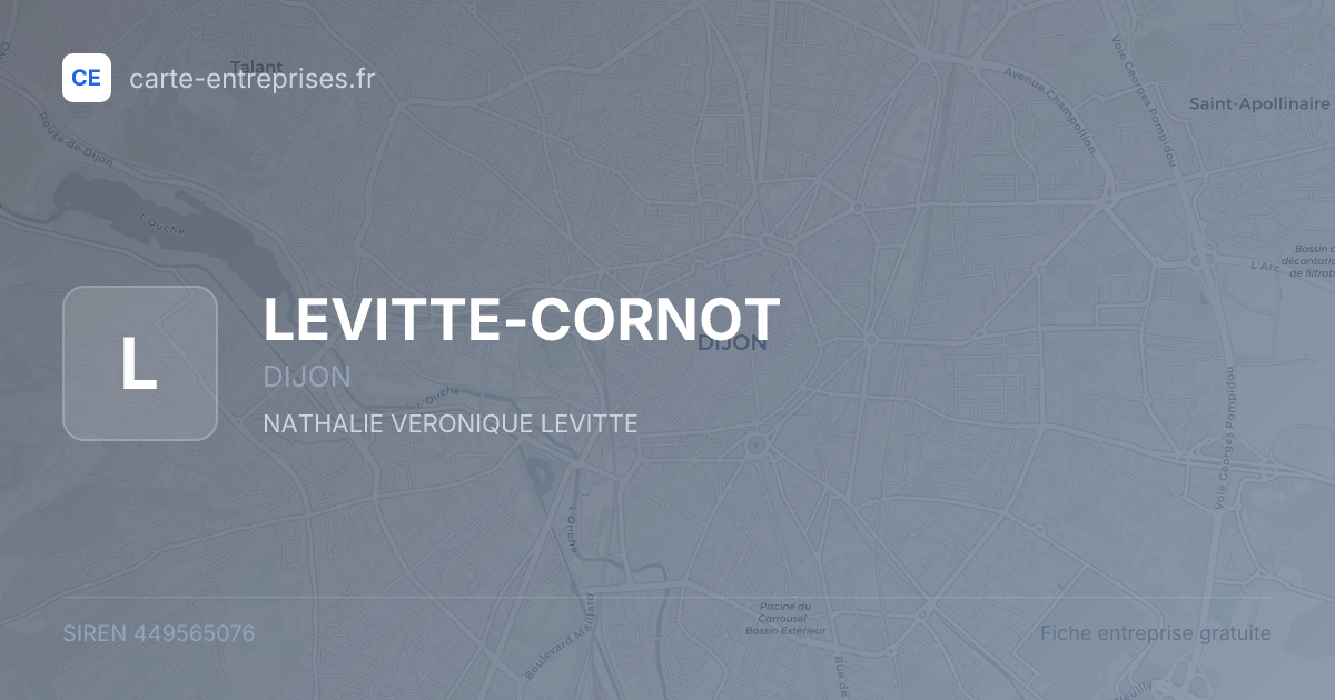 LEVITTE-CORNOT — 449565076 — fiche entreprise