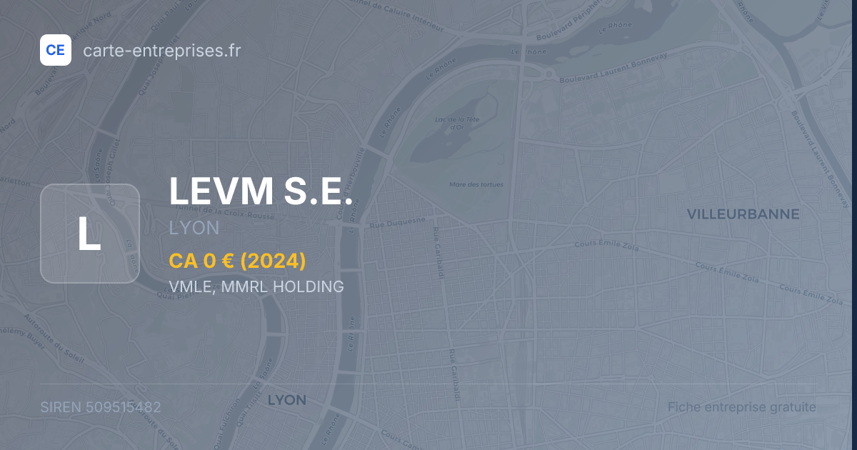 LEVM S.E. — 509515482 — fiche entreprise