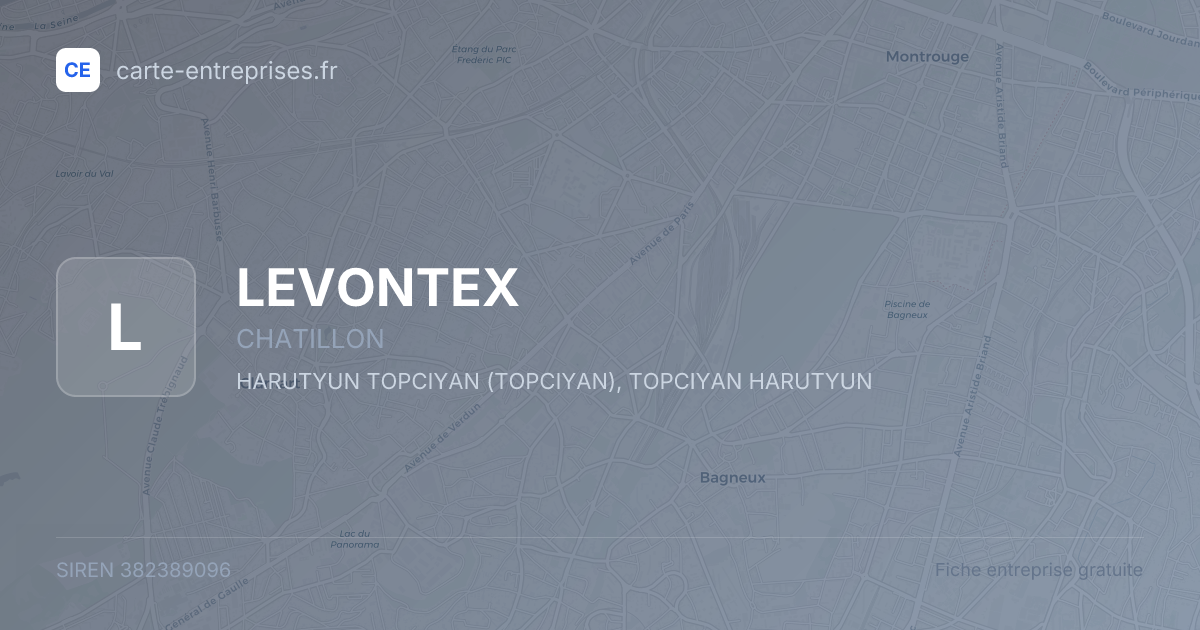LEVONTEX — 382389096 — fiche entreprise