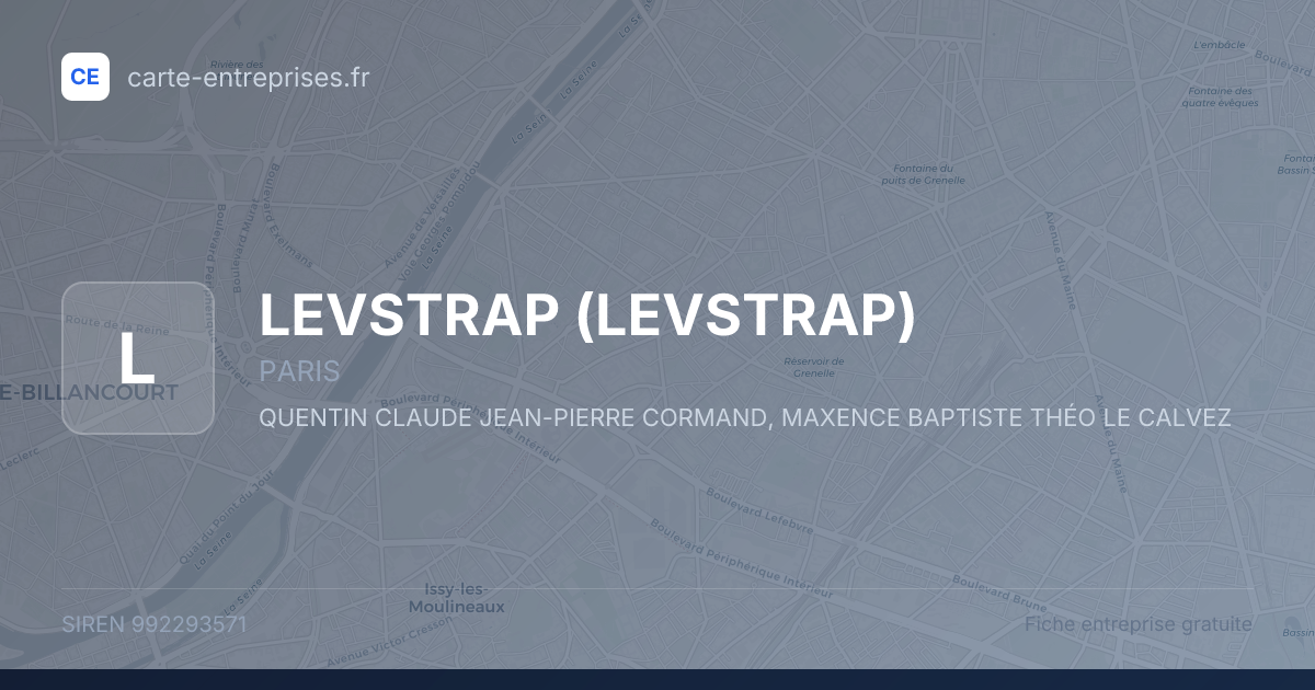 LEVSTRAP — 992293571 — fiche entreprise