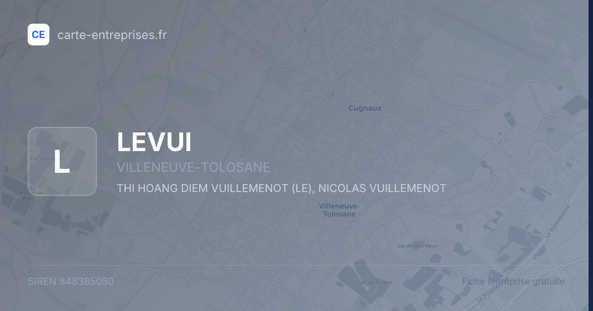 LEVUI — 848385050 — fiche entreprise