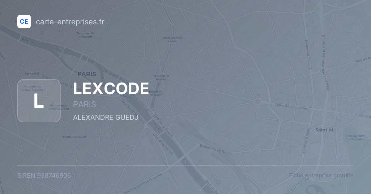 LEXCODE — 938746906 — fiche entreprise