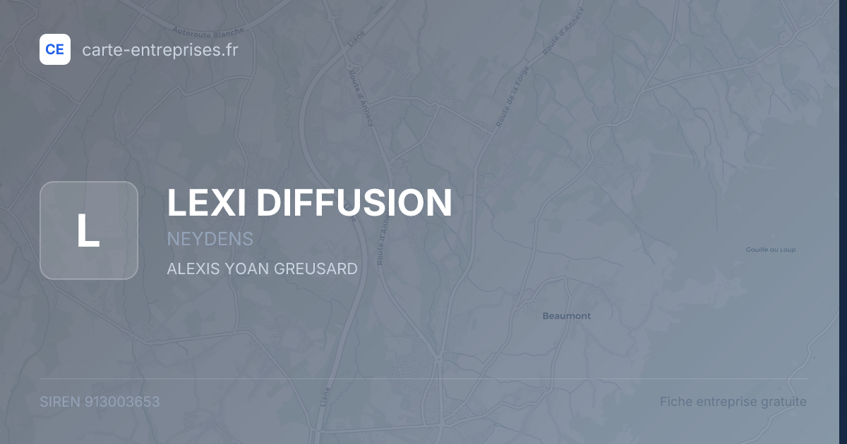 LEXI DIFFUSION — 913003653 — fiche entreprise
