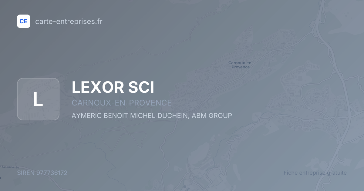 LEXOR SCI — 977736172 — fiche entreprise