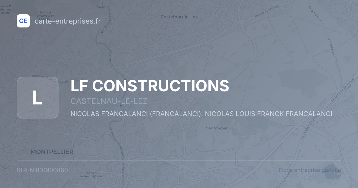LF CONSTRUCTIONS — 810900860 — fiche entreprise