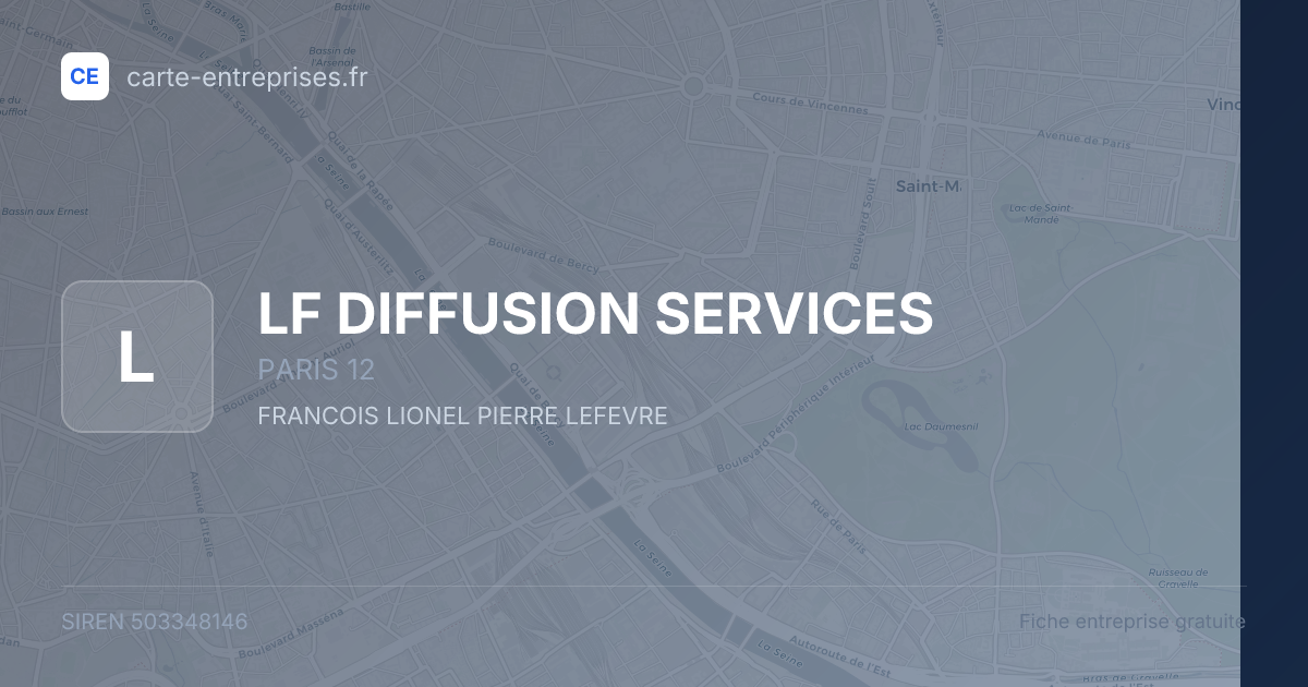 LF DIFFUSION SERVICES — 503348146 — fiche entreprise