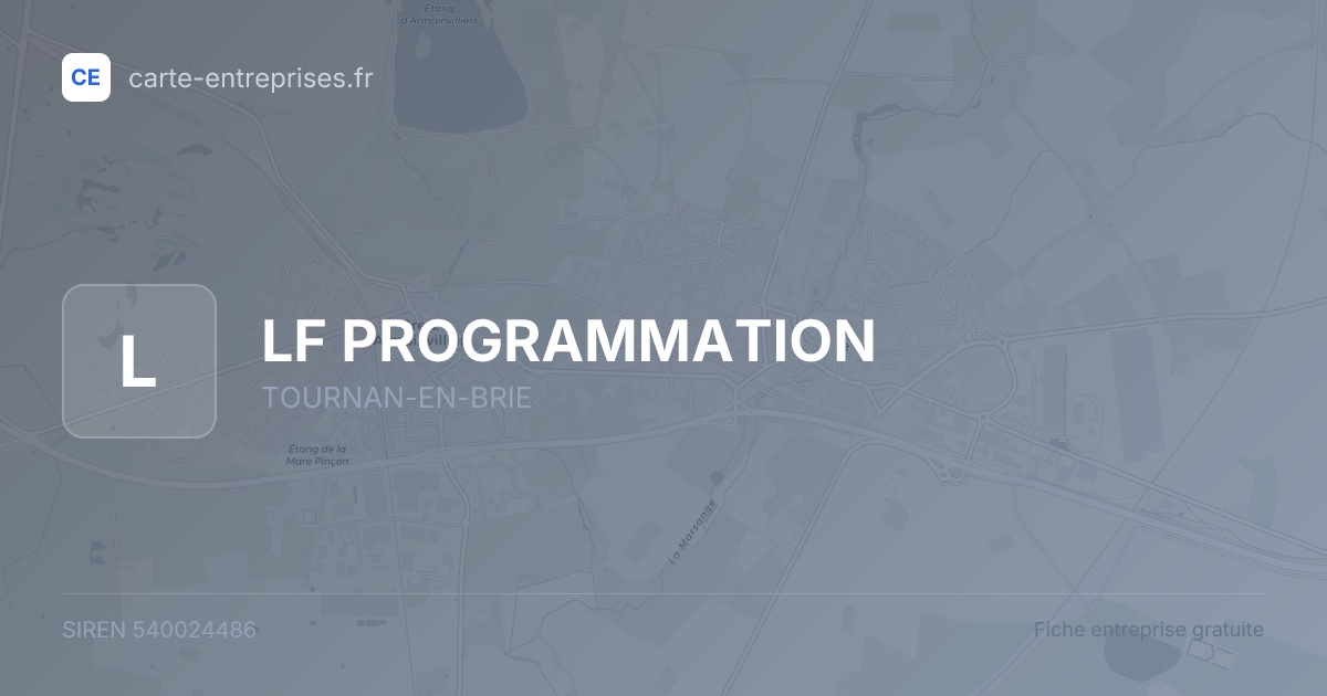 LF PROGRAMMATION — 540024486 — fiche entreprise