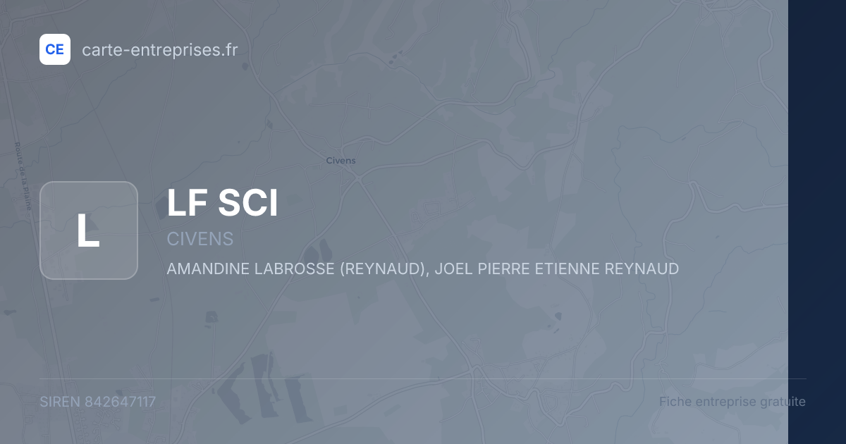 LF SCI — 842647117 — fiche entreprise