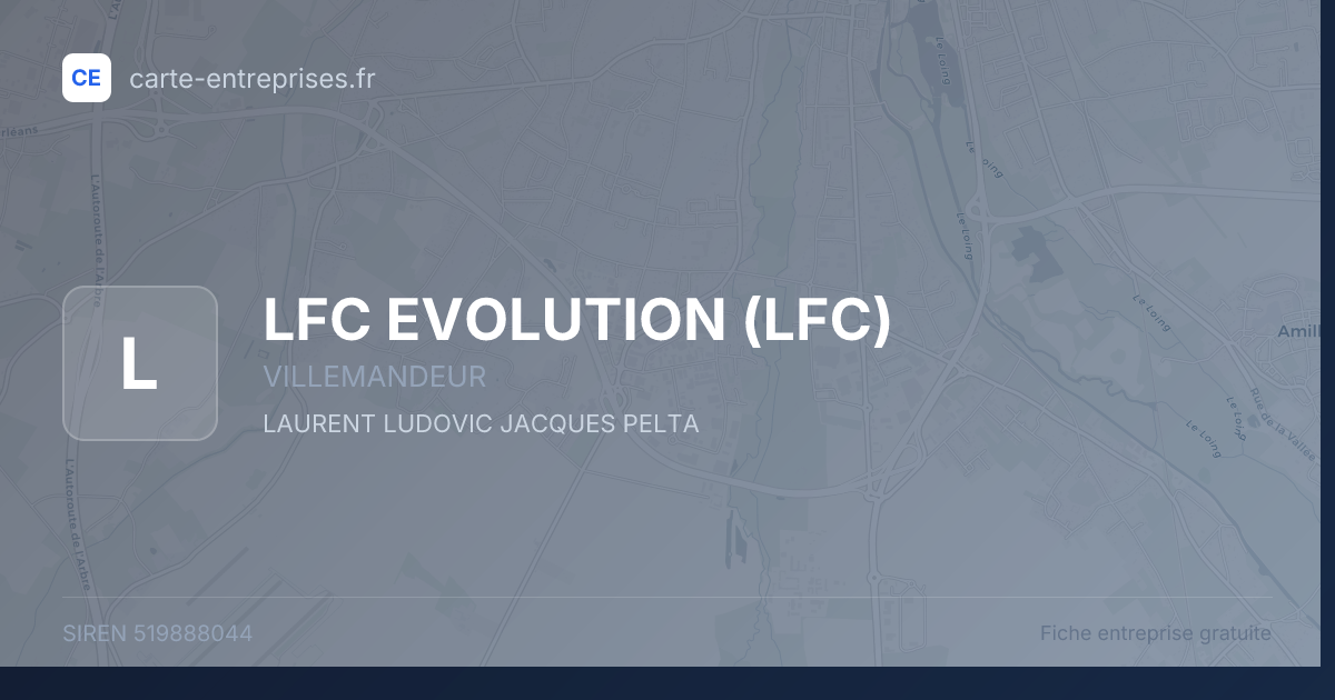 LFC EVOLUTION (LFC) — 519888044 — fiche entreprise