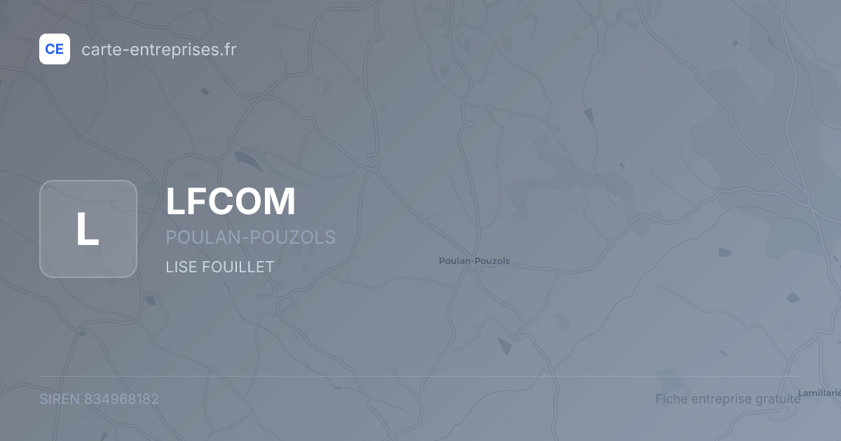 LFCOM — 834968182 — fiche entreprise