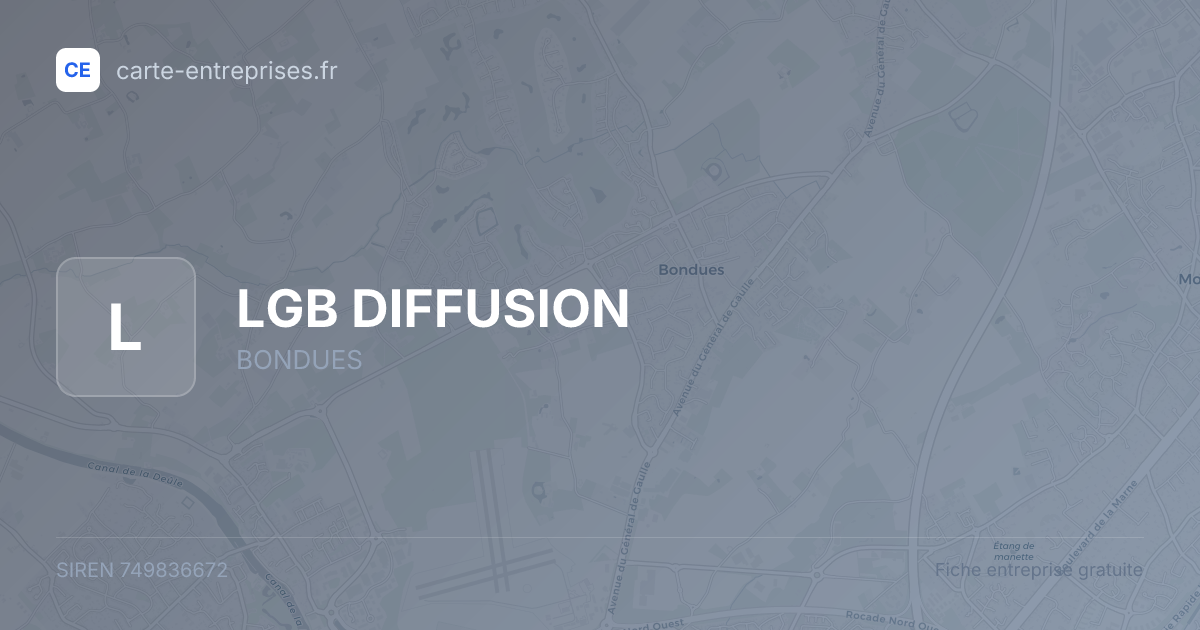 LGB DIFFUSION — 749836672 — fiche entreprise