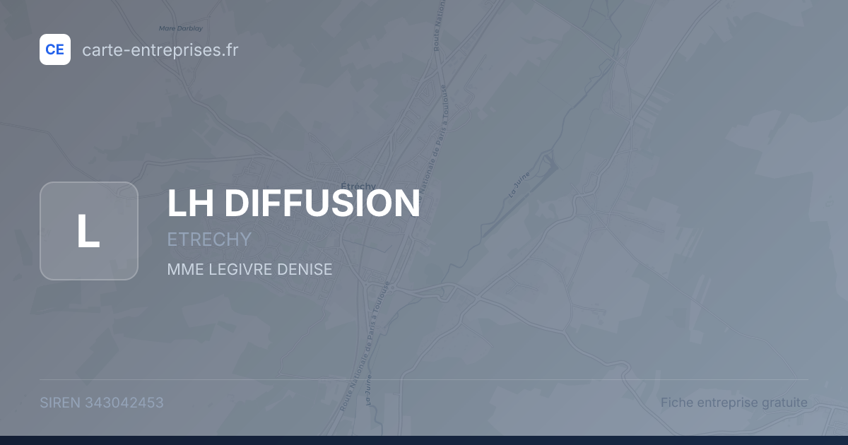 LH DIFFUSION — 343042453 — fiche entreprise