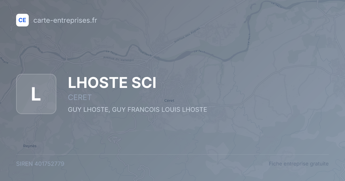 LHOSTE SCI — 401752779 — fiche entreprise
