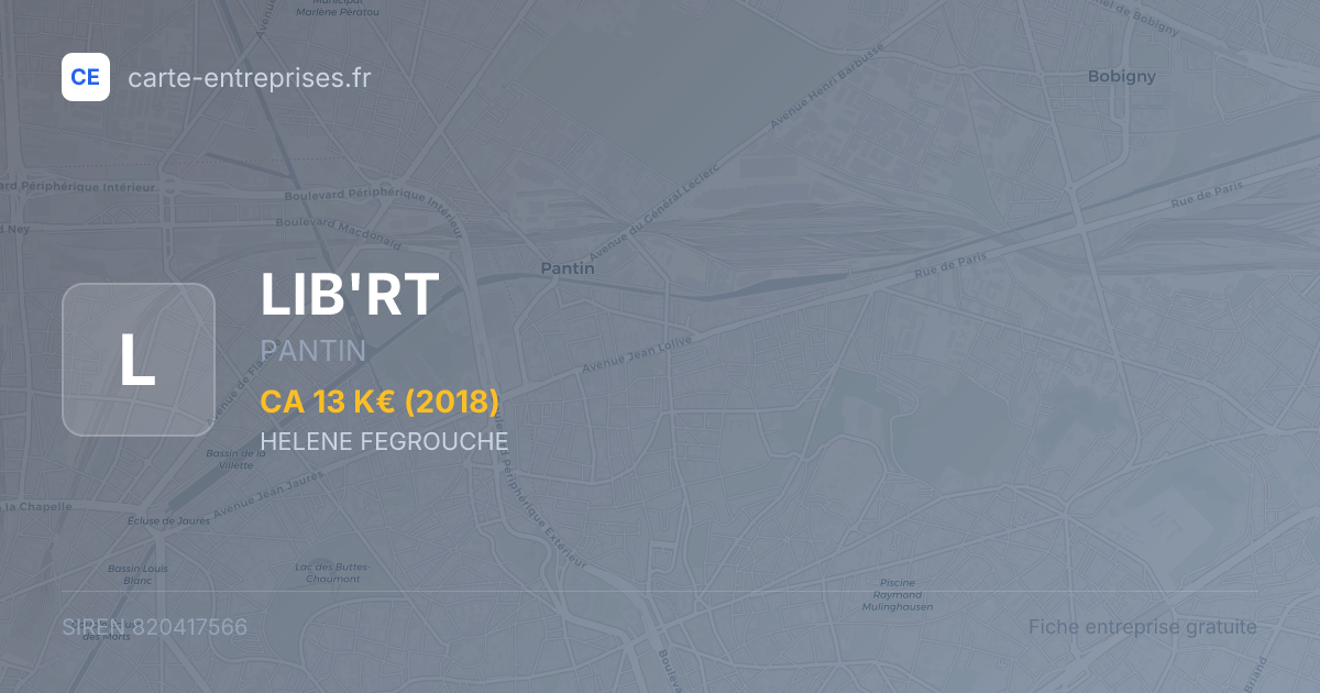 LIB'RT — 820417566 — fiche entreprise