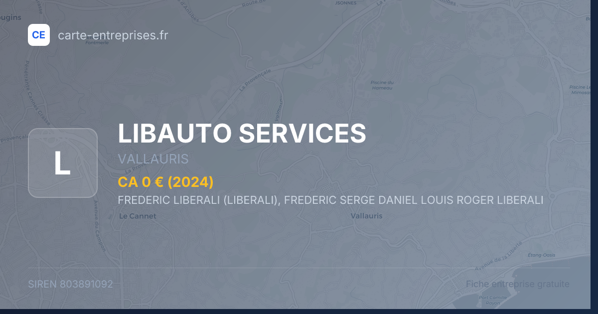 LIBAUTO SERVICES — 803891092 — fiche entreprise
